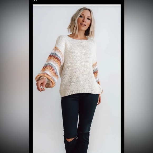 Baltic Born LUM Robledo Chunky Knit Stripe Sweater | Oatmeal
Size Large - Picture 7 of 12